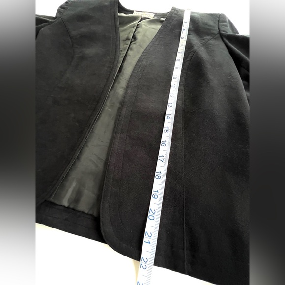 ✨Vintage✨ 70s Count Romi Ultrasuede Black Blazer Union Label Size 6 - Picture 13 of 14